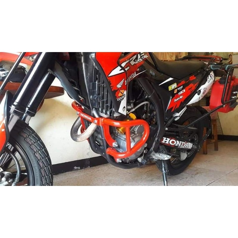 กันล้ม แคชบาร์  HONDA  CRF  RALLY  250  แป๊ป โต ขนาด 1  นิ้ว หนา 2.3 มิล  ทำสีพาวเดอร์โค้ท  แข็งแรง ทนทาน