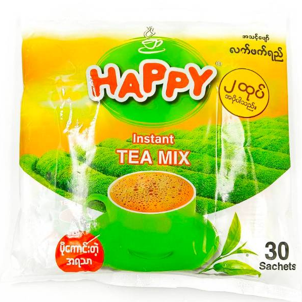 ชาพม่า ชาแฮ้ปปี้  กาแฟแฮ้ปปี้ หอม อร่อย เข้มข้น Happy Coffee &amp; Happy Tea 1 pcs