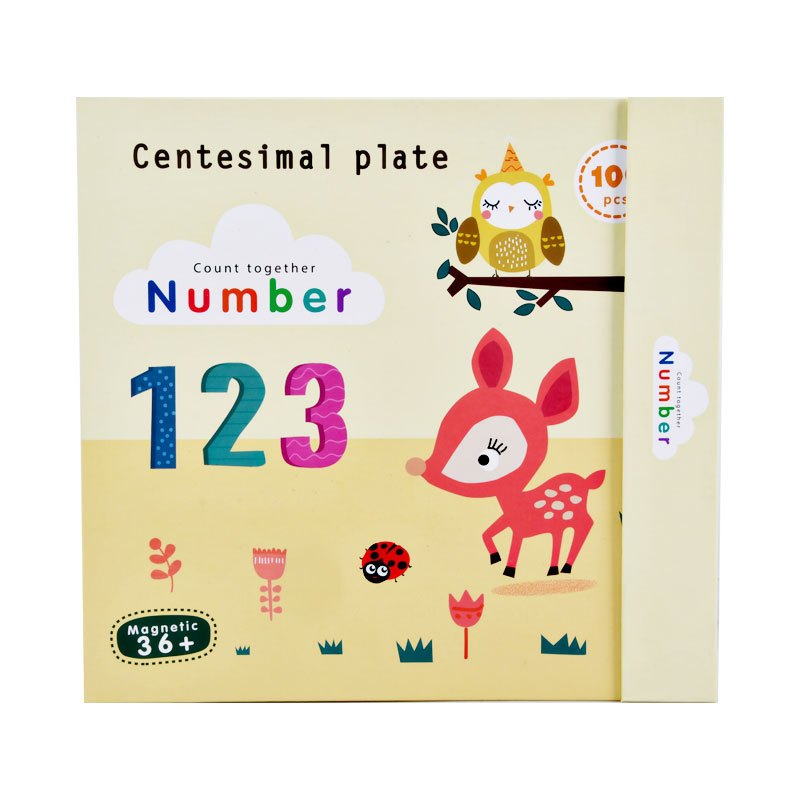 100 number magnetic board ปากกาไวท์บอร์ด เขียนได้ ลบได้ กระดานเลข 100 ช่อง Montessori ของเล่นคณิตศาส