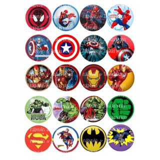 (ฮีโร่)แผ่นเวเฟอร์ตกแต่งเค้ก พิมพ์ลายฮีโร่ #ฮีโร่ #อเวนเจอร์