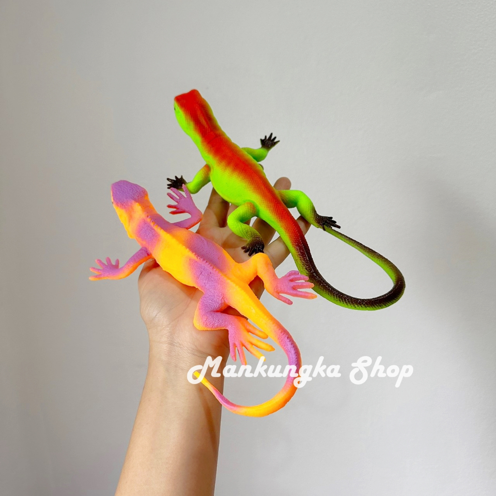(ขนาดหัว-หาง 8-9 นิ้ว) กิ้งก่า สัตว์เลื้อยคลาน สัตว์ปลอม ของเล่นปลอม ของเล่นแกล้งคน ของเล่นเด็ก - รูปที่ 5