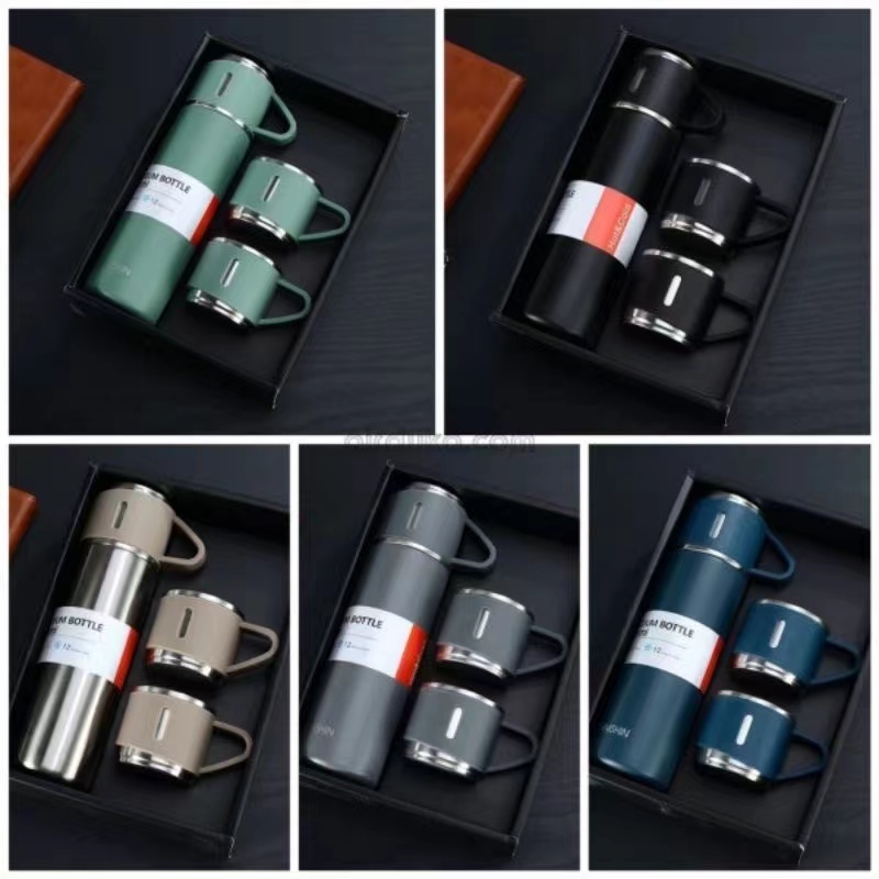 [พร้อมส่ง สแตนเลส304 จุกปิดเกรด Premium] กระติกน้ำเก็บอุณหภูมิ เซ็ทกระติกน้ำ กระบอกน้ำเก็บความร้อนเย็น กระติกน้ำสแตนเลส