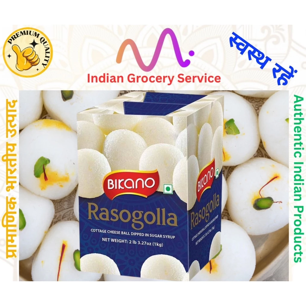 รัสกุลลา Bikano Rasgulla Rasgolla Rasogolla 1kg ขนมหวานอินเดีย
