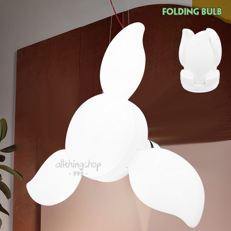 หลอดไฟ LED ทรงใบพัด พับเก็บได้ ปรับมุมโคมไฟได้ ประหยัดพลังงานไฟ  Fan Blude PAE 28W J362