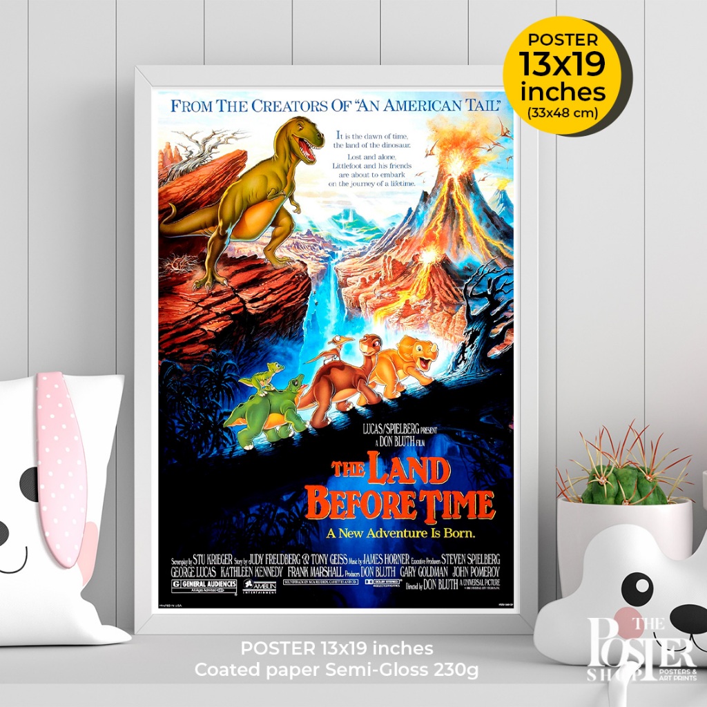 The Land Before Time Poster (1988) ญาติไดโนเสาร์เจ้าเล่ห์ ภาพขนาด 33X48 cm