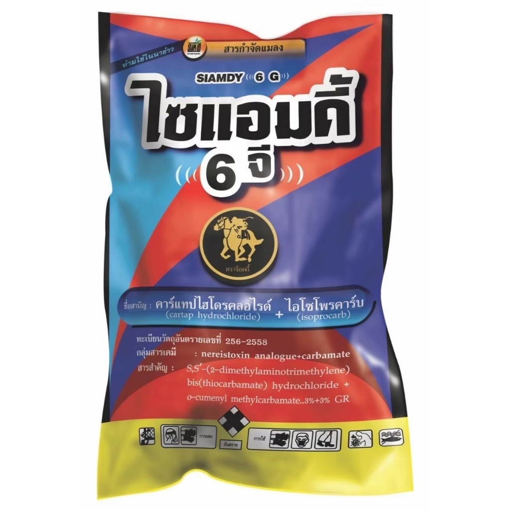 ⭕ยกกระสอบ15Kg.⭕ไซแอมดี้6จี คาร์แทปไฮโดรคลอไรด์+ไอโซโพรคาร์บ ยาหว่าน6จี ยาหว่านหนอน รองก้นหลุม ยาเม็ดหนอนกอ ฟูราดาน ราคา ถูกที่สุด ดีลบีเคเค แกลเลอรีภาพที่ 2
