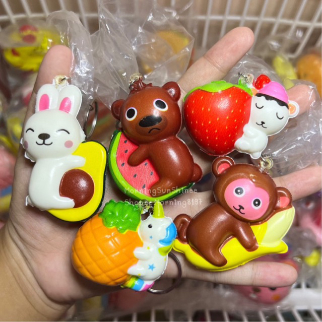 สกุชชี่มินิน้องสัตว์เกาะผลไม้🙉🍉17฿