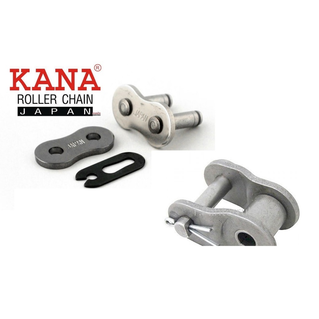 KANA ข้อต่อโซ่เดี่ยวสแตนลเส KANA เบอร์ 25 35 40 50 60 ครึ่งข้อ CL และ เต็มข้อ OL Roller chain link SUS 304