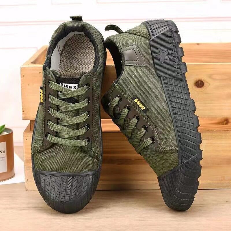 รองเท้าเทรนนิ่งกลางแจ้งสีเขียวทหาร เหมาะสำหรับผู้ชาย 39-46