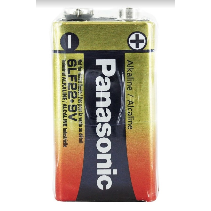 ถ่านอัลคาไลน์ PANASONIC 9V รุ่น Industrial 6LF22XWA ,6LF22-9V Alkaline Battery 9V ถ่านคุณภาพสูง มาตร