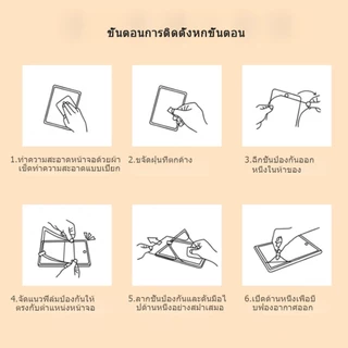 ฟิล์มกันรอยไอแพด เต็มจอ แอร์4/5 10.9 Mini1/2/3/4/5/6 gen5/6/7/8/9 10.2 เจน10 Air1/2 9.7 pro10.5นิ้ว โปร11 ฟิล์มกระดาษ