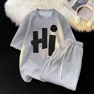 ⚡️ พร้อมส่ง⚡️ (เสื้อ​ + กางเกงขาสั้น) ผู้ชาย สไตค์ เกาหลี