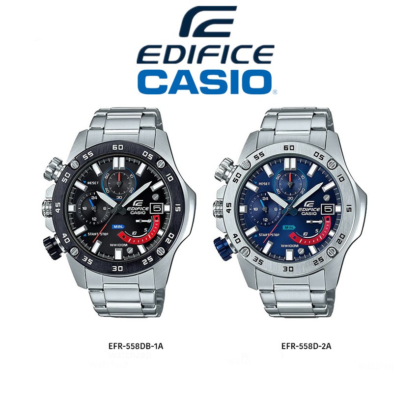 นาฬิกาข้อมือCASIO EDIFICE รุ่น EFR-558DB-1A ดำและ EFR-558D-2Aน้ำเงิน