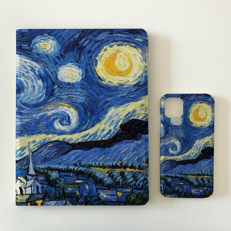 ✨พร้อมส่ง✨เคสไอแพด Pro11 2024 Air7/6 13 Gen12 Air5 ราตรีประดับดาว เคสipad แวนโก๊ะ Pro11 Air4 Gen11