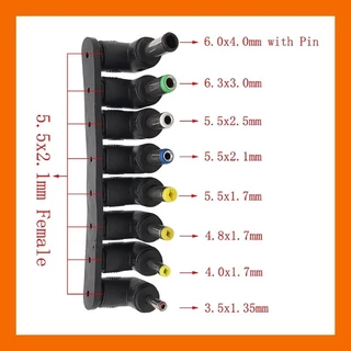 แจ็ค หัวแปลง adapter DC มี 8 size หรือ 1 ชุด 8 ชิ้น