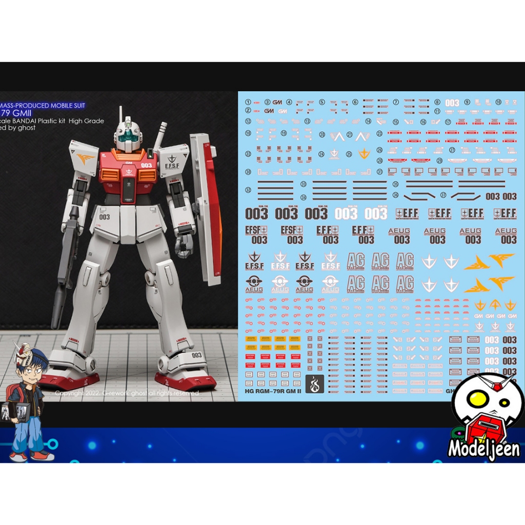 (Ghost Decal) Water Decal 123 HG1/144 RMS-179 GM-II