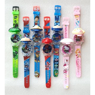 นาฬิกาเด็ก มีไฟ มีเสียง ฝาปิด ลายการ์ตูน ฮีโร่ นาฬิกาข้อมือเ…