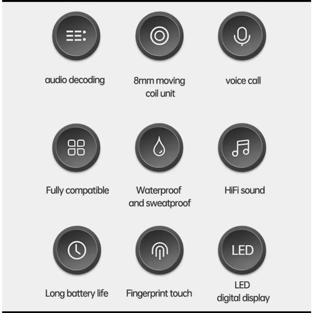 TWS M36 หูฟัง Bluetooth เอียร์บัดกีฬา ANC หน้าจอดิจิตอล thumbnail 9