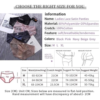 🔥สินค้าพร้อมส่งจากไทยกางเกงในผ้าซีทรู แต่งขอบลูกไม้สวยน่ารัก M-XL 5สี Sexy Lace Underwear Low Waist ZXLSNK