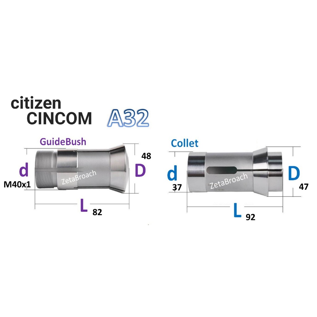 A32 CINCOM ,COLLET , GUIDE BUSH : CARBIDE