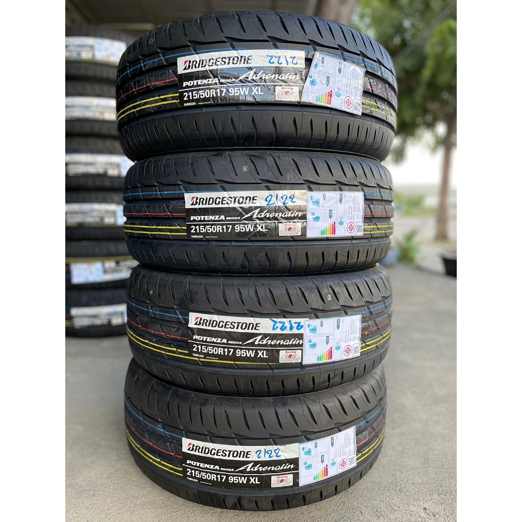 🔴 ยาง "#บริดจสโตน" Bridgestone Potenza Adrenalin RE004 ผลิตไทย 🇹🇭🇹🇭 ยางใหม่ ปี 23 - 215/50R17