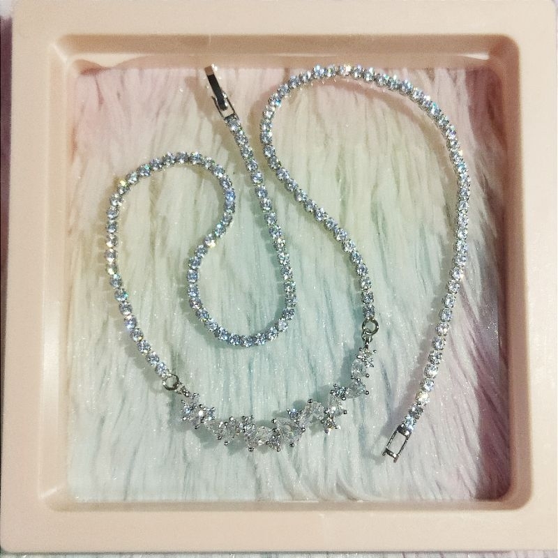 ⚡Sale⚡ สร้อยคอพร้อมจี้เพชรCz AAA+