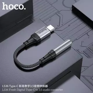 ✅ HOCO LS36 ตัวแปลงช่องหูฟัง Type-C / iOS / USB to 3.5 mm รองรับ iOS 15 / Pad ฟังเพลง + คุยโทรศัพท์ Audio Converter hc5