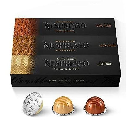 NESPRESSO Vertuo BARISTA CREATIONS Variety (Vanilla/Caramel/Hazelnut) Coffee 30 Capsule