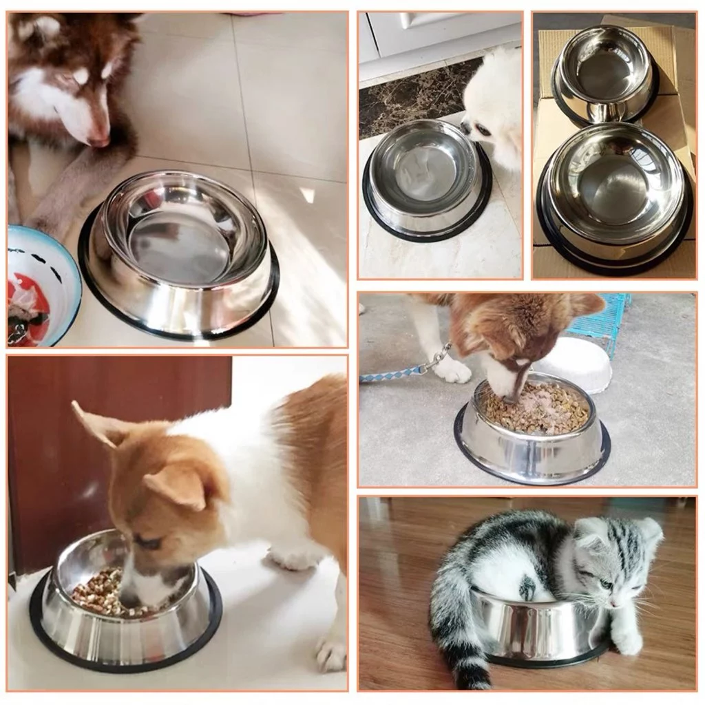 yoyopet : Pet Stainless Bowl ชามอาหารสัตว์เลี้ยง ชามแสตนเลส แมว สุนัข มีหลายขนาด สินค้าพร้อมส่ง thumbnail 9