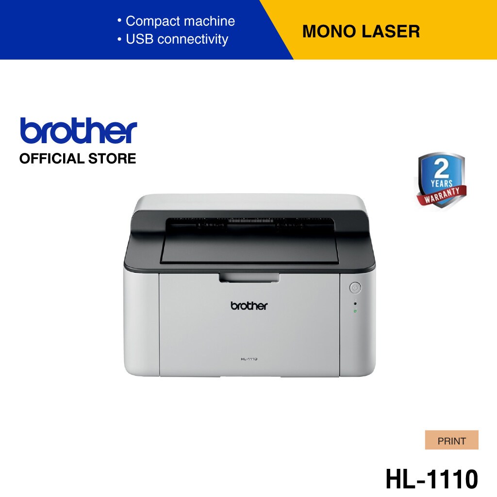 Brother HL-1110 Laser Printer ปริ้นเตอร์เลเซอร์ เครื่องพิมพ์เลเซอร์ ขาว-ดำ ใช้ได้กับ DR-1000,TN-1000