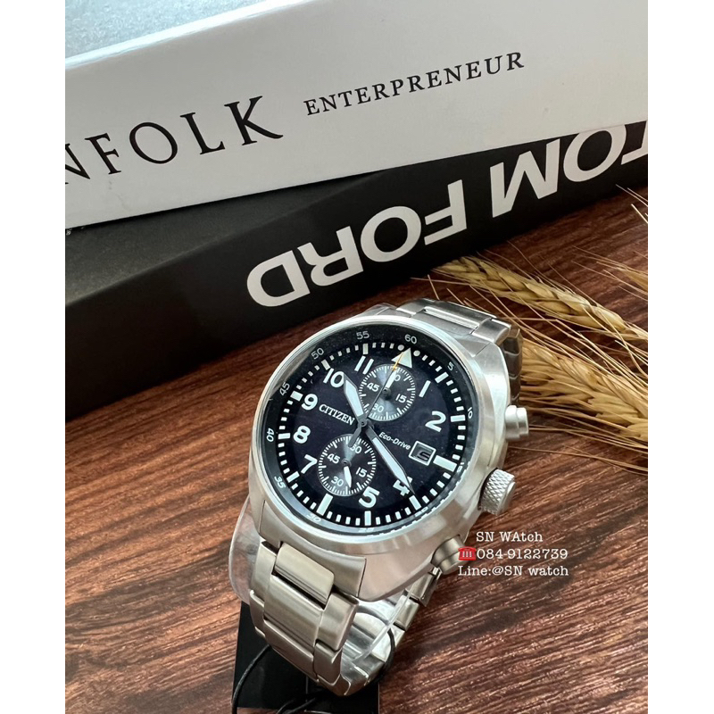 Citizenนักบิน✈️ที่ทั้งหล่อ และคุ้มราคา (Pilot's Eco-Drive Chrono  -CA7040-85E - ดำ🖤