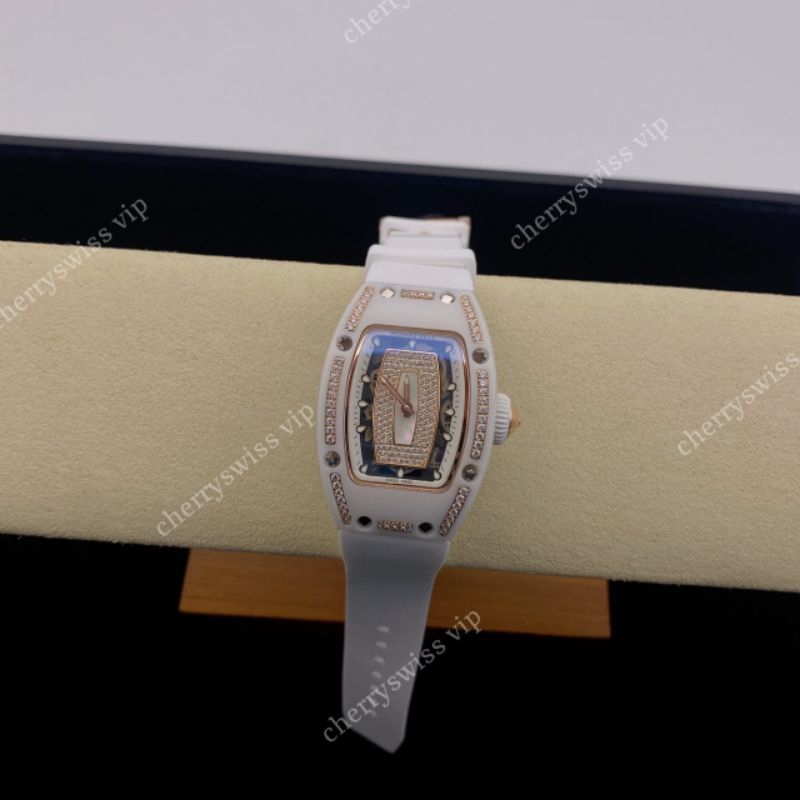 นาฬิกาเกรดสูงที่สุด swiss เกรดสลับแท้ RM for lady ceramic fully diamond