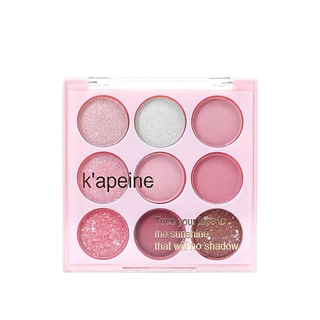 K'APEINE พาเลทตาไอศกรีม 9สี อายแชโดว์ พาเลทอายแชโดว์ แมท ประกายชิมเมอร์ สีสวย ติดทน กันน้ำ อายแชโดว์