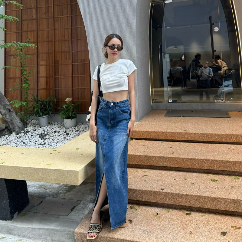 JARIN | LANY DENIM SKIRT กระโปรงยีนส์ของตัวแม่ รูปที่ 8