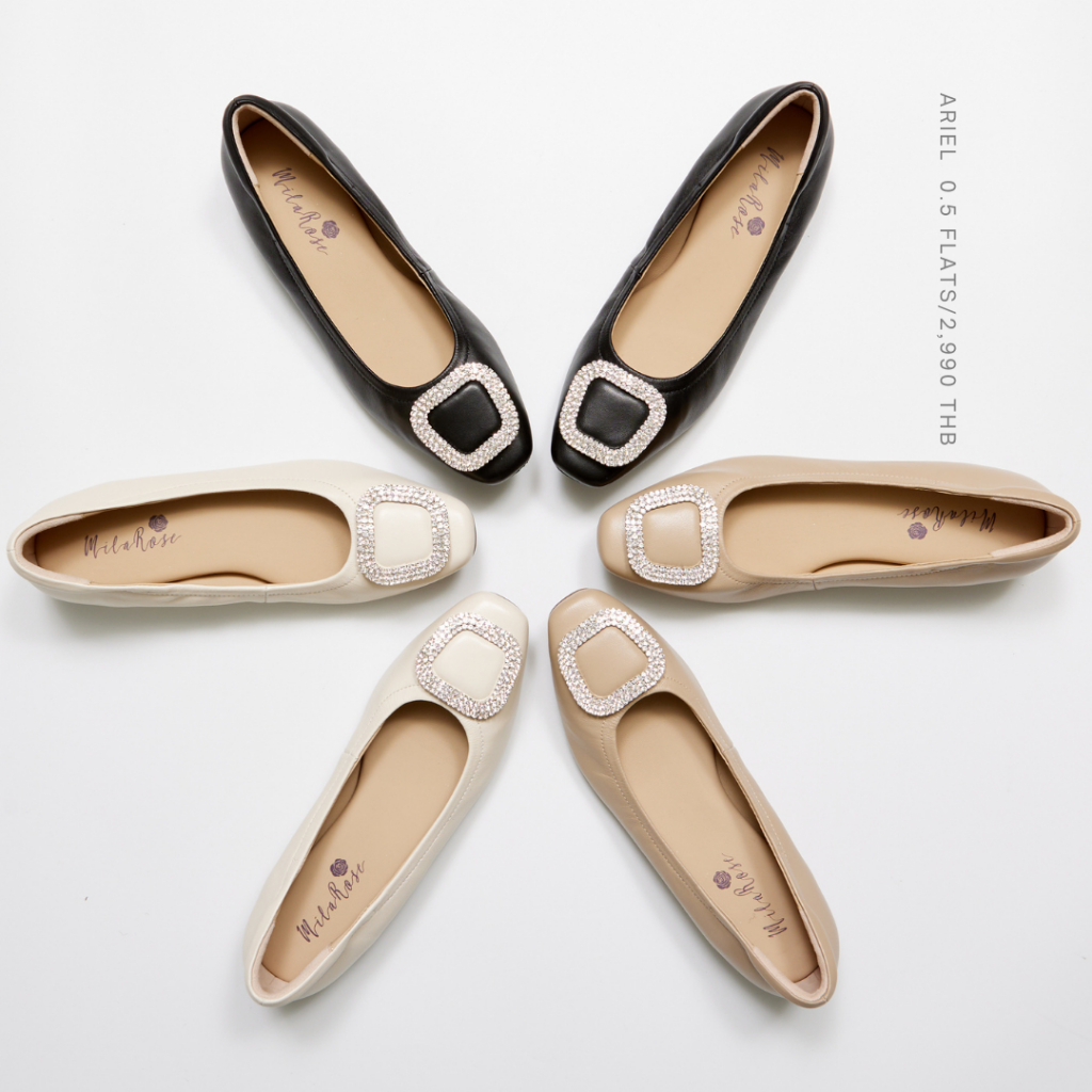 รองเท้าหนังแกะใหม่ล่าสุด รุ่น Ariel Heels 0.5 CM 1383-2 Size 37-42 ราคา ถูกที่สุด ดีลบีเคเค แกลเลอรีภาพที่ 7