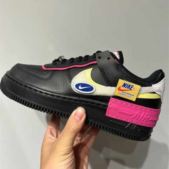 Nike Air Force 1 Low Shadow "Have a Nike Day" Black and white powder ของแท้ 100%