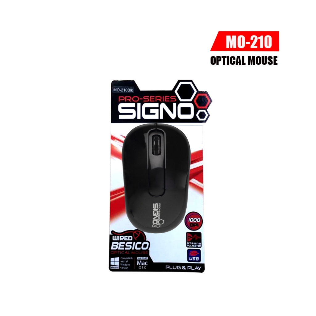 SIGNO MO-210 Optical Mouse USB เมาส์มีสาย