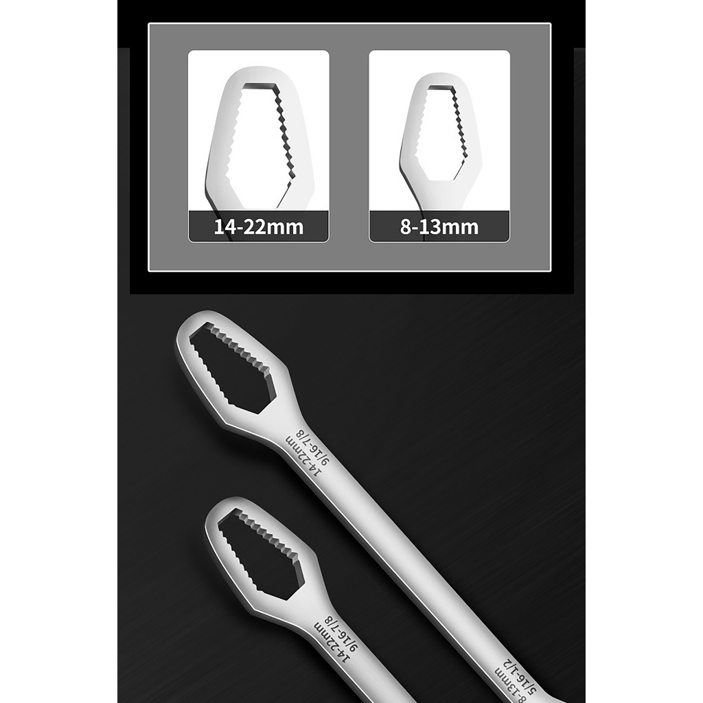 ประแจอเนกประสงค์ 8-22mm. ประแจปครอบจักรวาล ประแจแหวนข้าง 15 IN1 ตัวเดียวจบ ครบทุกงาน ราคา ถูกที่สุด ดีลบีเคเค แกลเลอรีภาพที่ 8