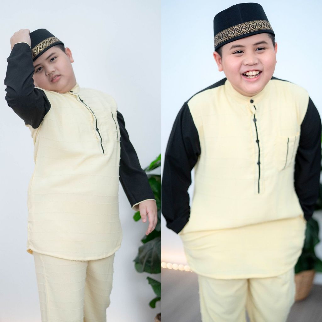 ชุดปากีเด็กชาย เสื้อ+กางเกง ใส่สบายสไตล์อาหรับ สำหรับเด็กโต ไซส์ S-XL (คละเนื้อผ้า) BA23วาริสมุสลิม