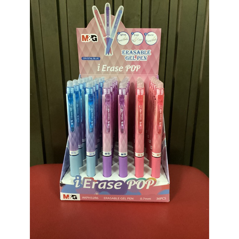 M&G AKPH32R6 i Erase POP ปากกาลบได้หมึกน้ำเงิน 0.7 มม. ด้ามสีลูกกวาด มีไส้เปลี่ยน