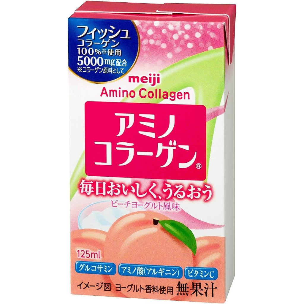 Meiji Amino Collagen Drink รสโยเกิร์ตพีช ขนาด125 ml