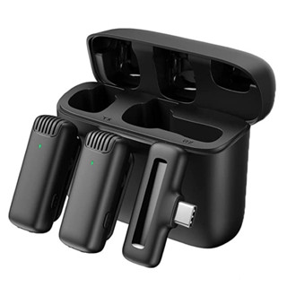 🔥New🔥ไมโครโฟนไร้สาย  พร้อมเคสชาร์จ สําหรับบันทึกวิดีโอ ลดเสี…