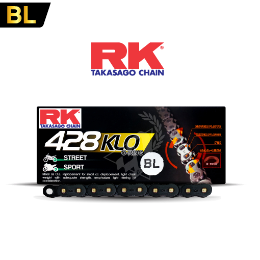 โซ่ RK O-RING  CHAIN BL520KRO2 -120ข้อ (สีดำหมุดทอง)