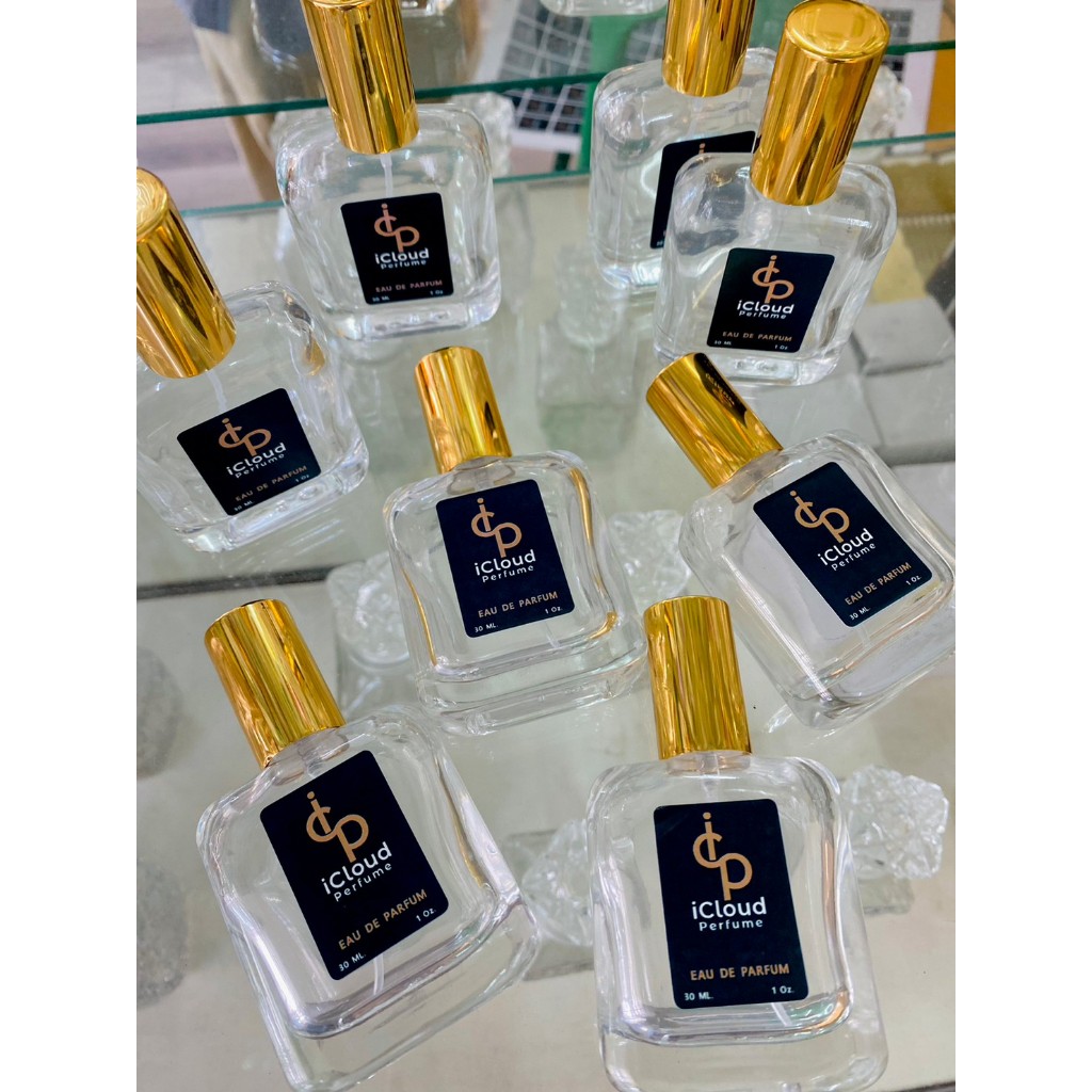 Icloud น้ำหอมเคาน์เตอร์เเบรนด์ ขวดหรูหรา ฝาสีทอง