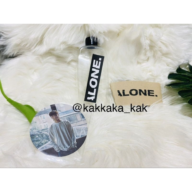 เซ็ตรองแก้วJB + ที่ครอบแก้ว +ขวดเปล่าพร้อมสติ๊กเกอร์Alone