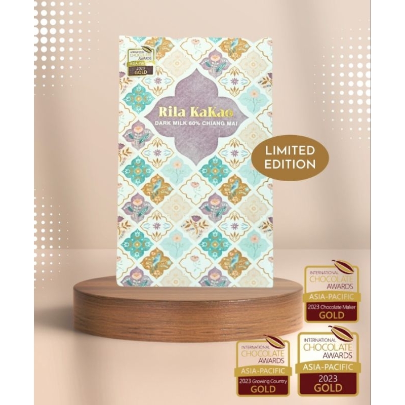 **Limited Edition** จัดส่งฟรี!! 2 Bars🍫🍫Dark Milk 60% Chiang Mai [Thai Craft Chocolate]
