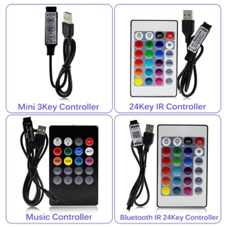 ไฟเส้นRGB LED Strip USB SMD 5050 DIY ไฟเส้น ยืดหยุ่น DC5V 1M-5M RIBBON LED RGB เปลี่ยนไปตามเสียงเพลง ติดตั้งอยู่หลังทีวี