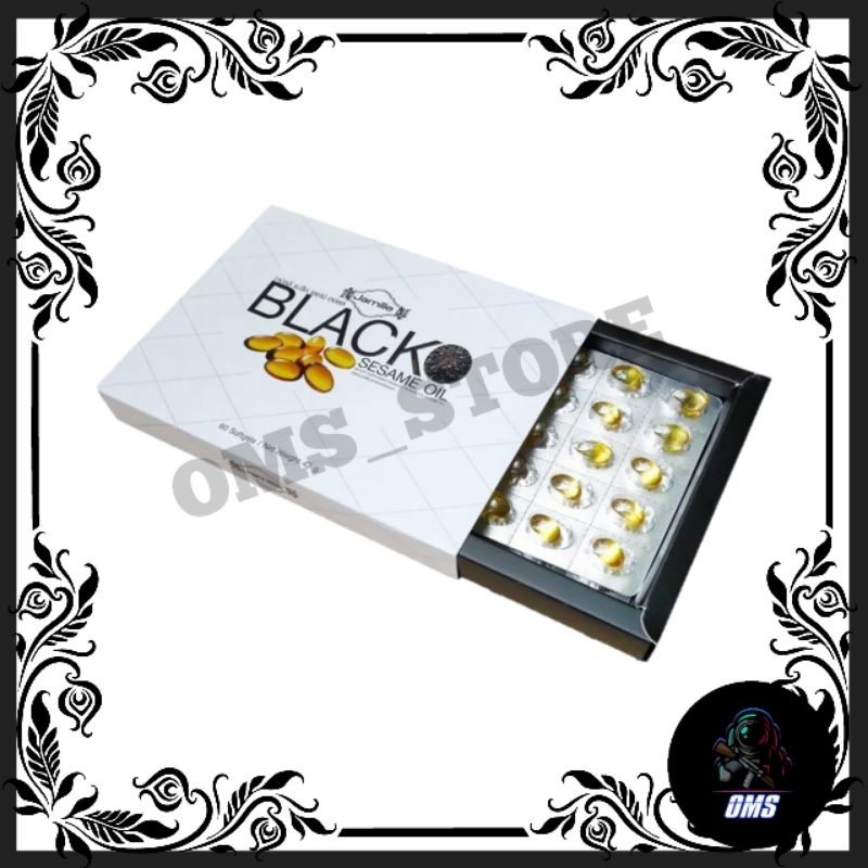 Jamille Black Sesame Oil น้ำมันงาดำสกัดเย็น 60เม็ด #ของแท้100%