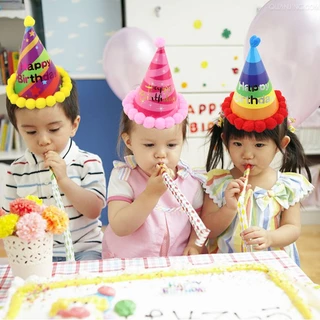 Big Party หมวกวันเกิด!หมวกแก๊ป ประดับขนเฟอร์ เหมาะกับงานปาร์ตี้วันเกิด สําหรับผู้ใหญ่ และเด็ก หมวกกระดาษ