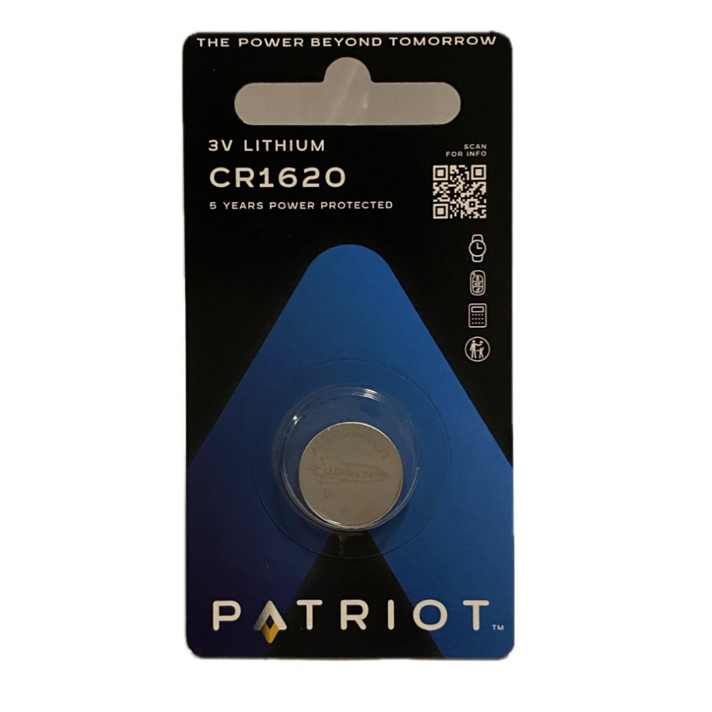 ถ่าน Patriot Lithium 3V รุ่น CR1620/CR1632/CR2016/CR2025/CR2032 บรรจุ 1 ก้อน/แพ็ก ถ่านกระดุมของแท้ 100%